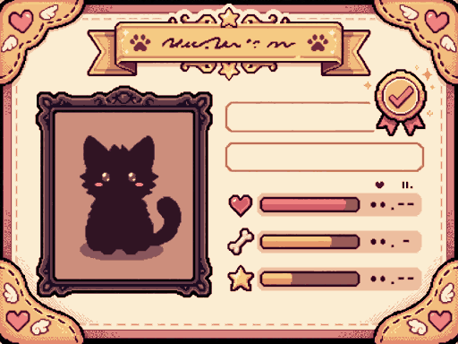 Pixel pet passport card mockup